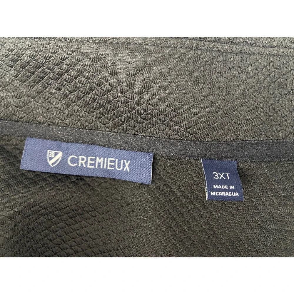 Cremieux Vest Men 3XT Black Golf Textured Full Zip Quilted Tall Casual Outdoor